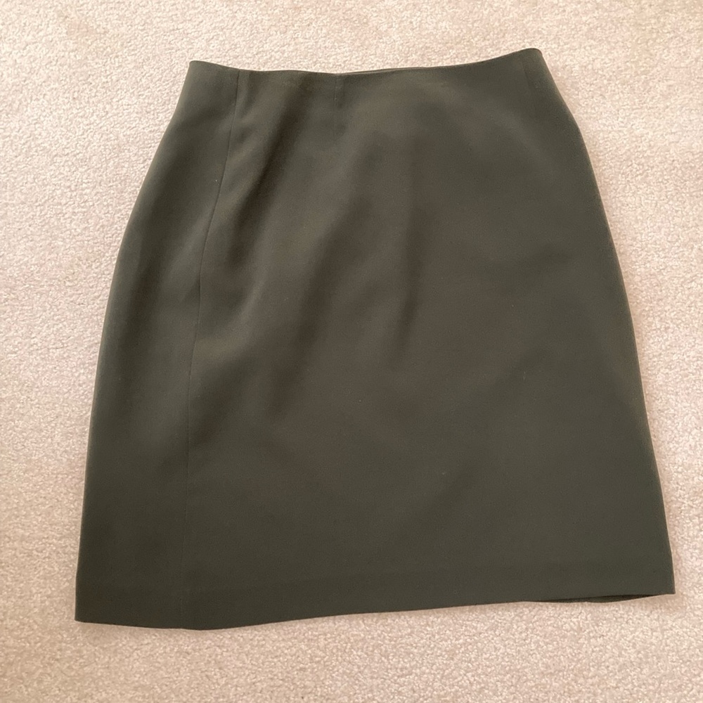 Caslon Olive Green Fully Lined Skirt